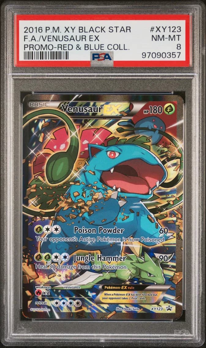 Venusaur EX, XY Black Star Promo, PSA 8