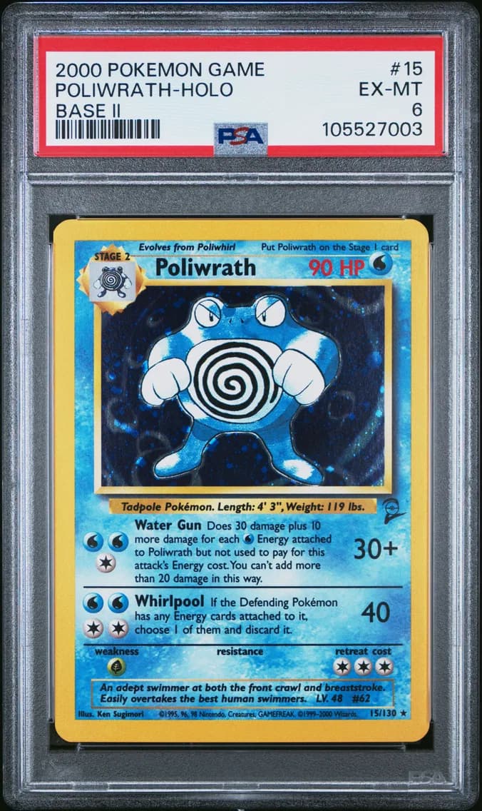 Poliwrath-Holo, Game Base II, PSA 6