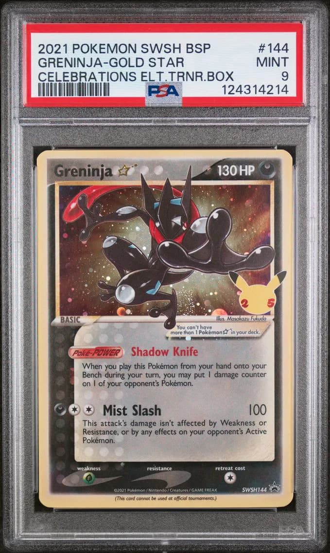 Greninja-Gold Star, Swsh Black Star Promo, PSA 9