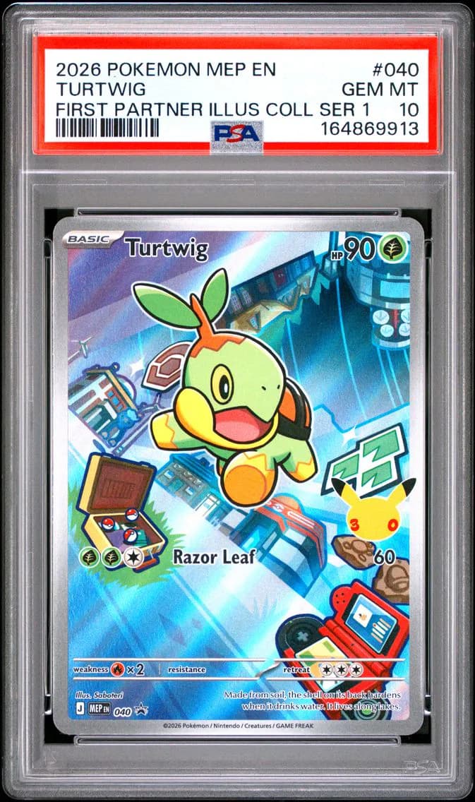 Turtwig, Me Black Star Promo, PSA 10