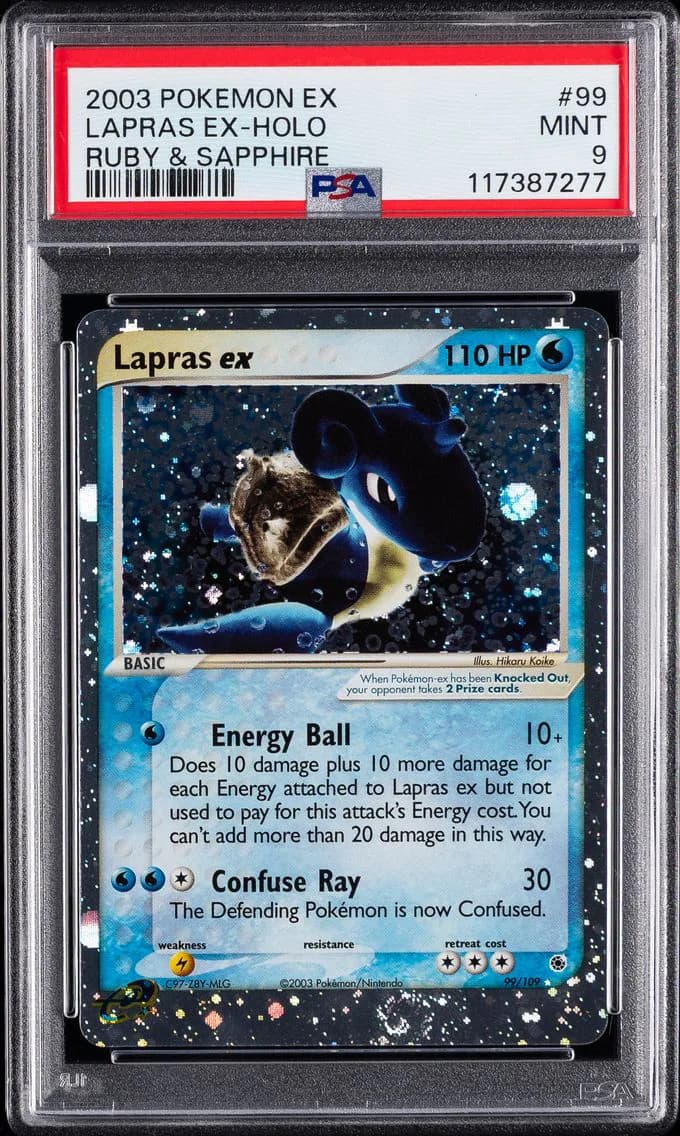 Lapras EX-Holo, EX Ruby & Sapphire, PSA 9