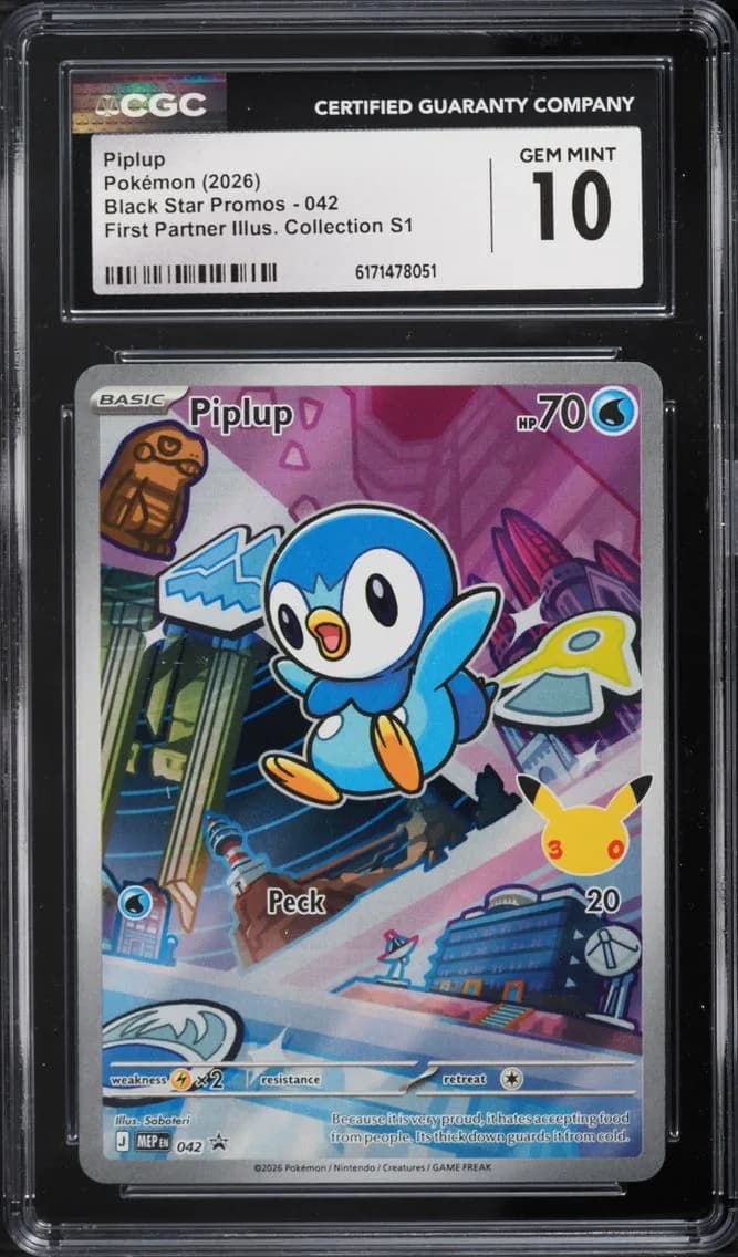 Piplup, Black Star Promos - Mega Evolution MEP EN, CGC 10