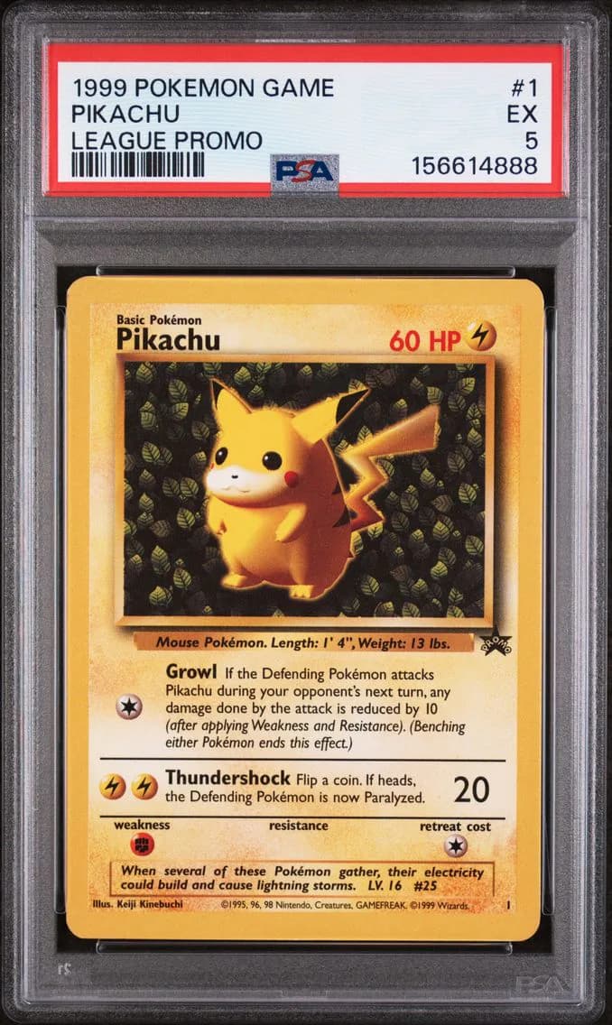 Pikachu, League Promo, PSA 5