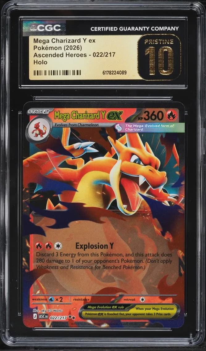 Mega Charizard Y Ex, Ascended Heroes, CGC 10