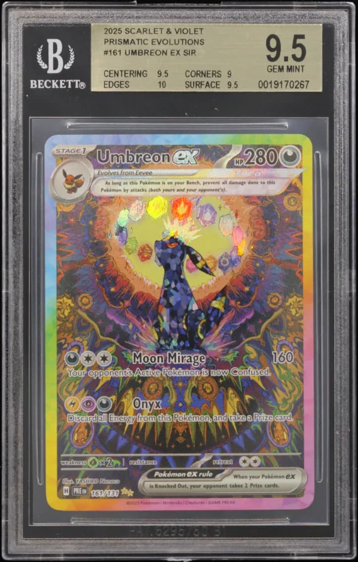 Umbreon ex SIR, TCG Scarlet & Violet Prismatic Evolutions, BGS 