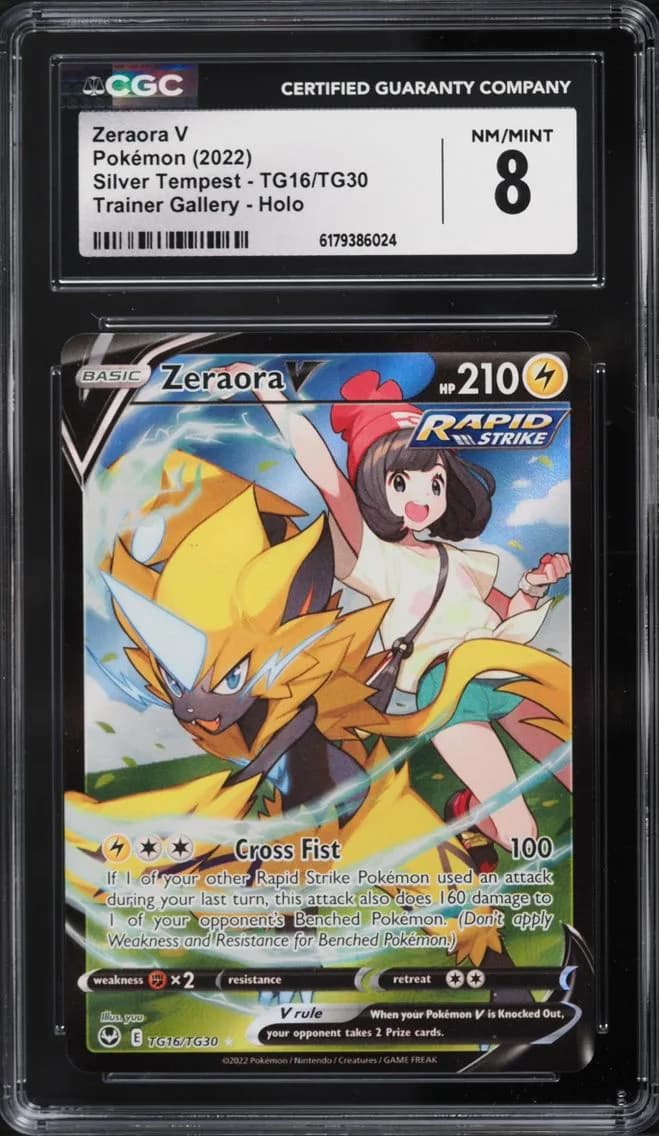 Zeraora V, Silver Tempest, CGC 8