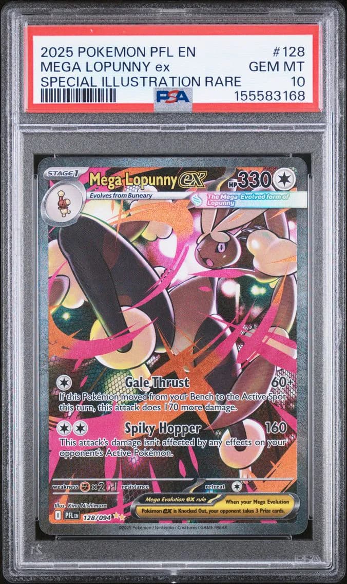 Mega Lopunny EX, Phantasmal Flames, PSA 10