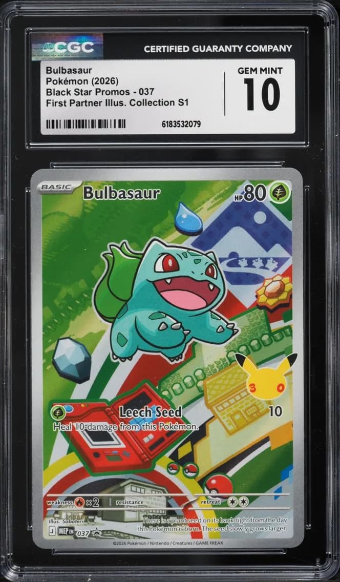 Bulbasaur, Black Star Promos - Mega Evolution MEP EN, CGC 10