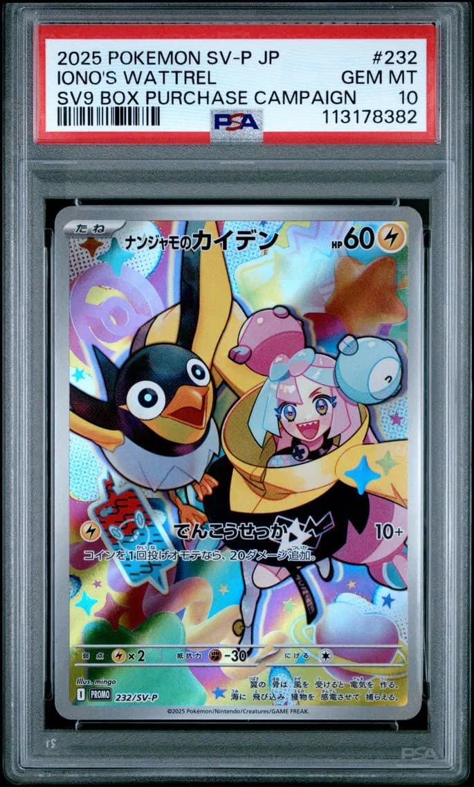 Iono's Wattrel, Japanese SV-P Promo, PSA 10