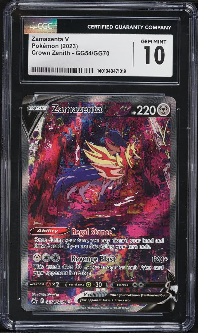 Zamazenta V, Crown Zenith, CGC 10