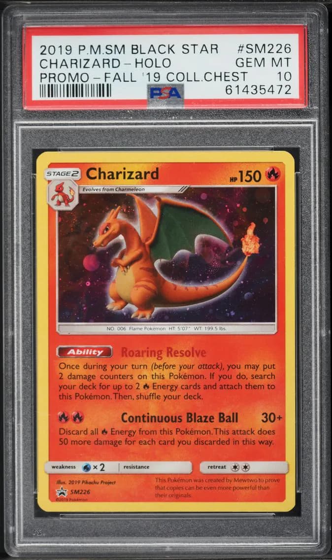 Charizard-Holo, SM Black Star Promo, PSA 10