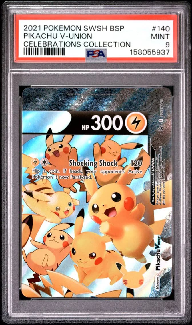Pikachu V-Union, Swsh Black Star Promo, PSA 9