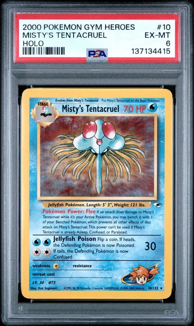 Misty's Tentacruel, Gym Heroes, PSA 6