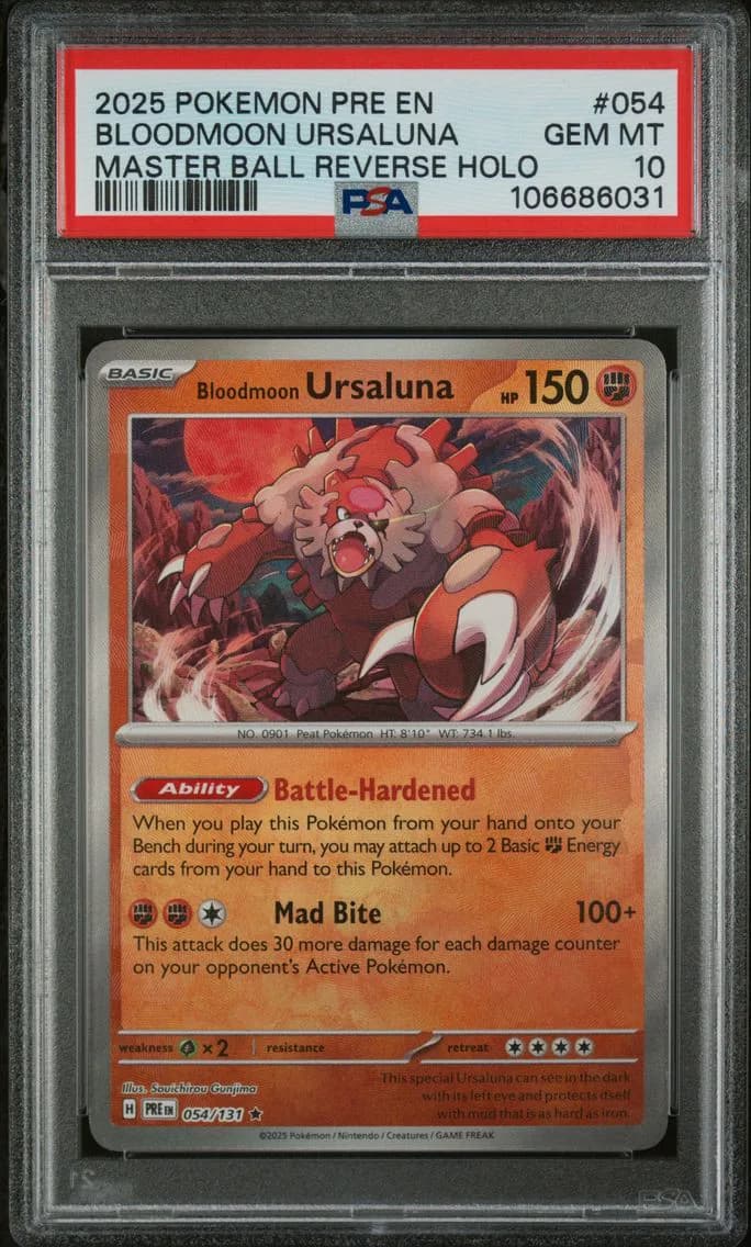 Bloodmoon Ursaluna, Prismatic Evolutions, PSA 10