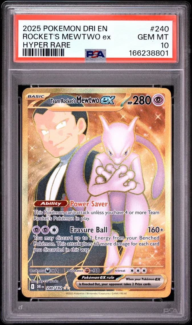 Team Rocket's Mewtwo EX, Destined Rivals, PSA 10
