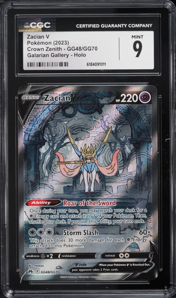Zacian V, Crown Zenith, CGC 9