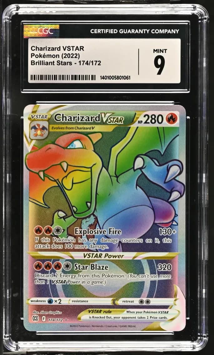 Charizard VSTAR, Brilliant Stars, CGC 9