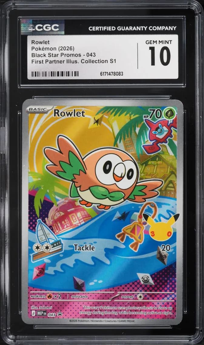 Rowlet, Black Star Promos - Mega Evolution MEP EN, CGC 10