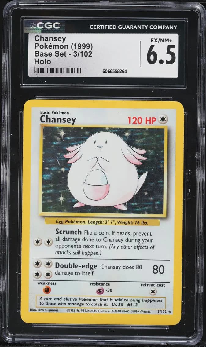 Chansey-Holo, Base Set - Unlimited, CGC 6.5
