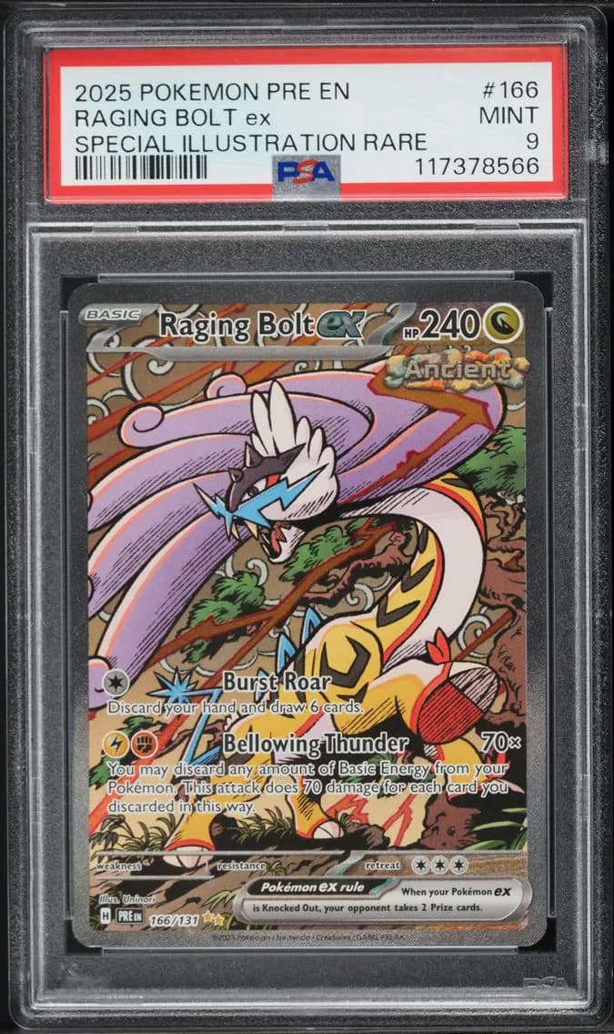 Raging Bolt EX, Prismatic Evolutions, PSA 9