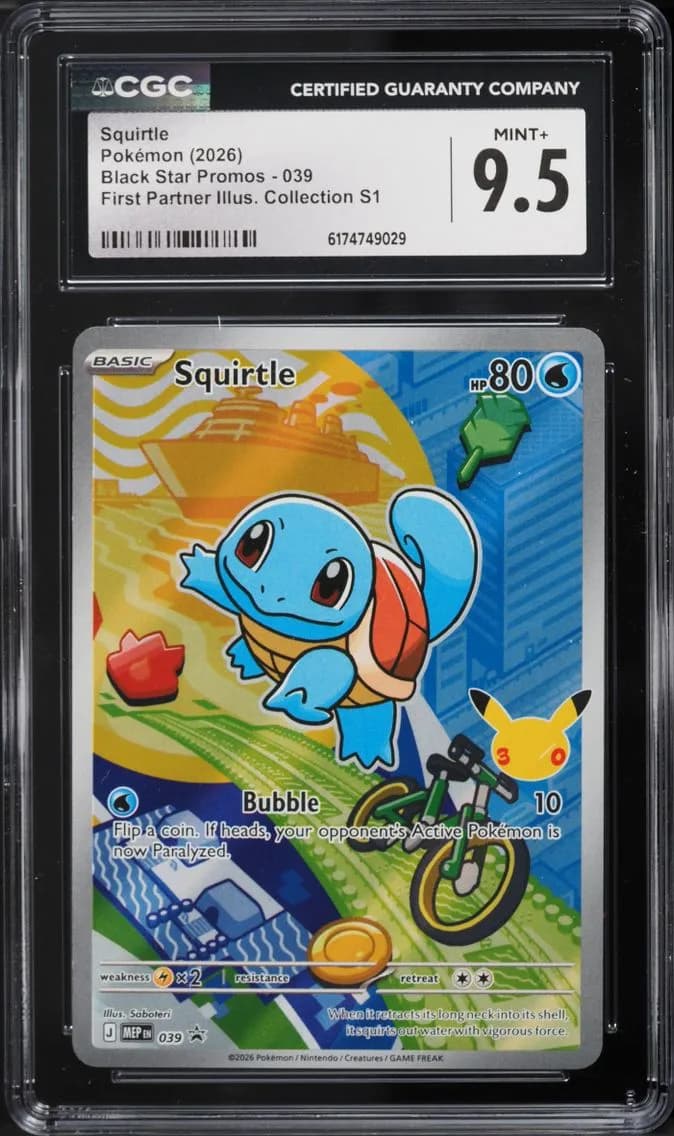 Squirtle, Black Star Promos - Mega Evolution MEP EN, CGC 9.5