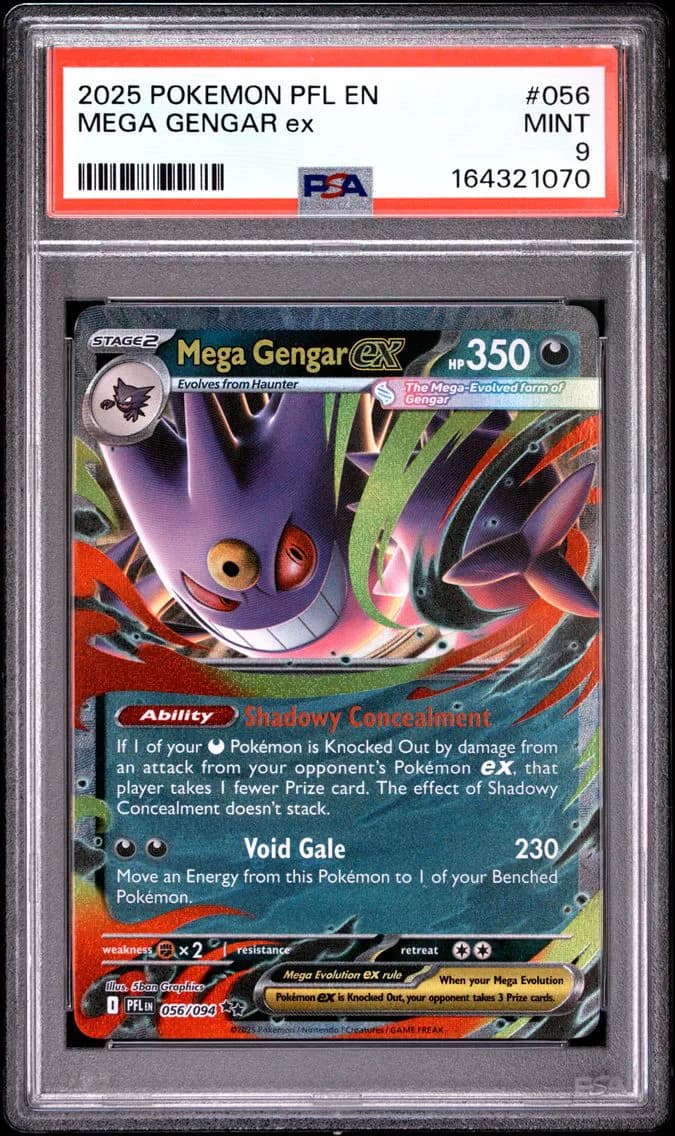 Mega Gengar EX, Phantasmal Flames, PSA 9