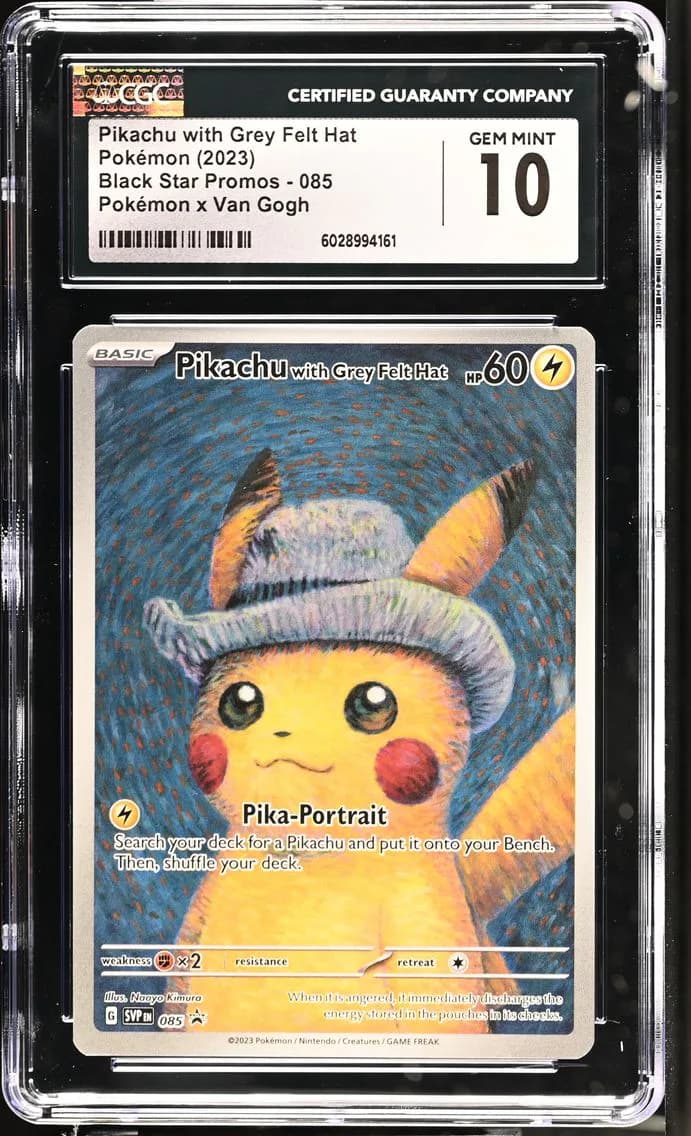 Pikachu with Grey Felt Hat, Black Star Promos - Scarlet & Violet SVPEN, CGC 10