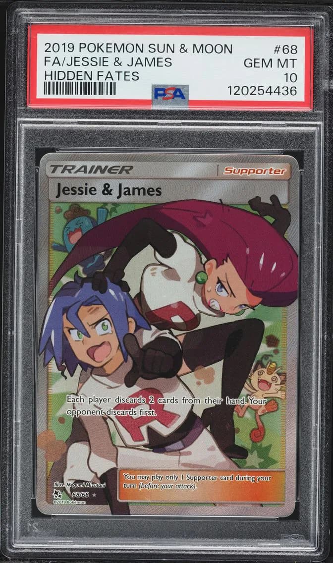 Jessie & James, Sun & Moon Hidden Fates, PSA 10