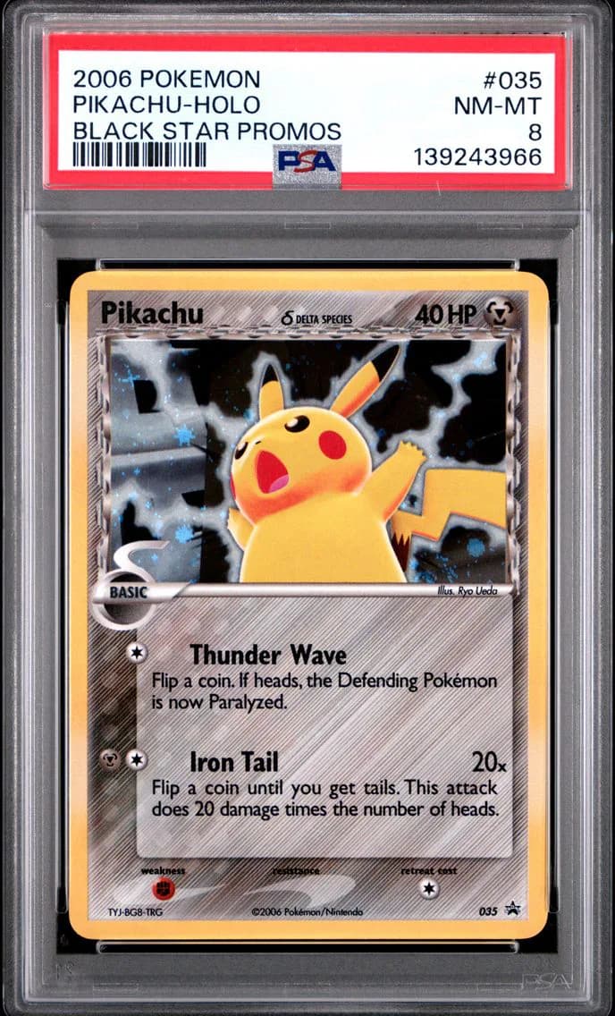 Pikachu-Holo, Black Star Promos, PSA 8
