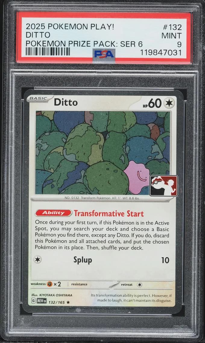 Ditto, Play! Pokemon Prize Pack: Series 6, PSA 9