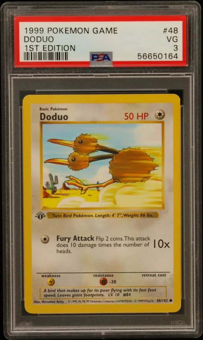 Doduo 1st Edition, Game, PSA 3