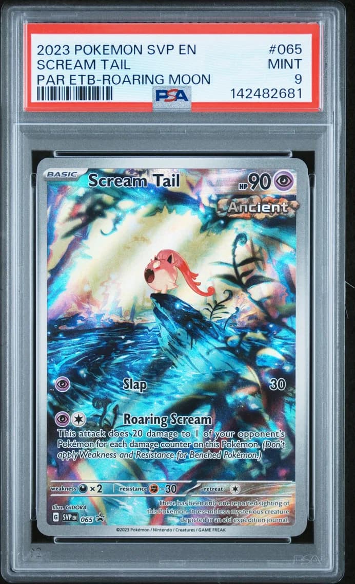 Scream Tail, SV Black Star Promo, PSA 9