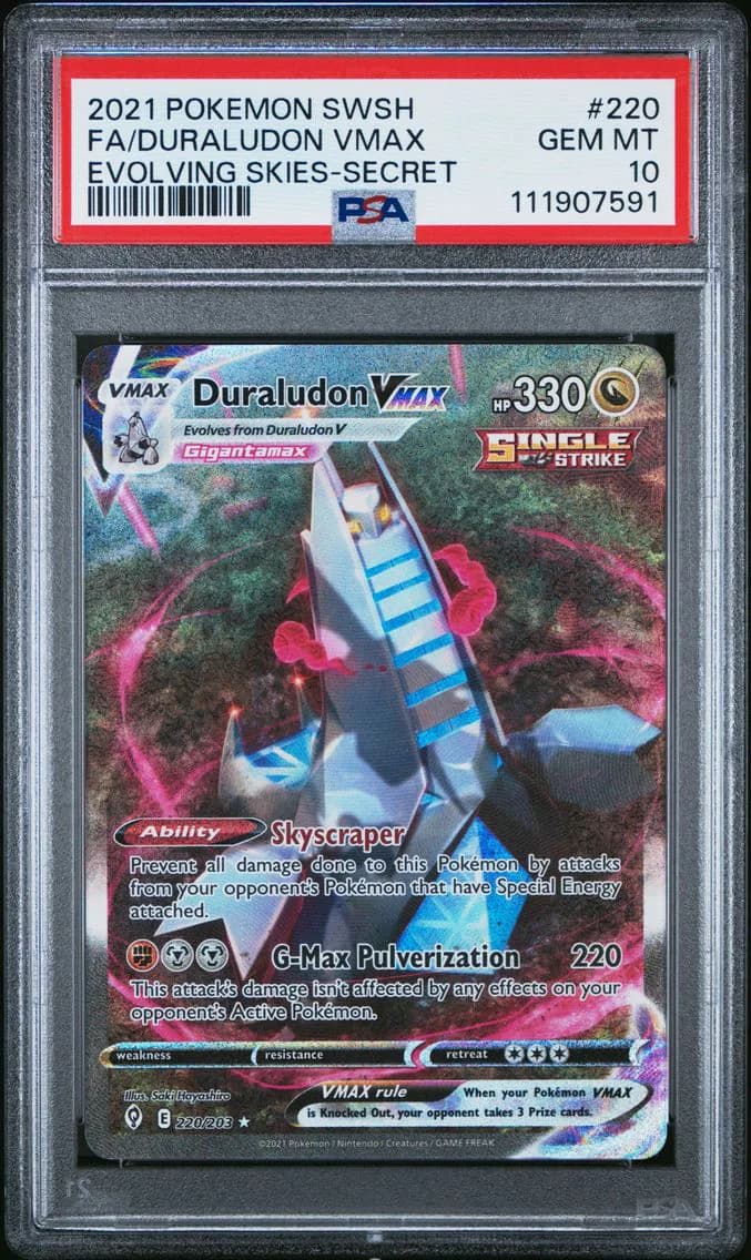 Duraludon VMAX, Sword & Shield Evolving Skies, PSA 10