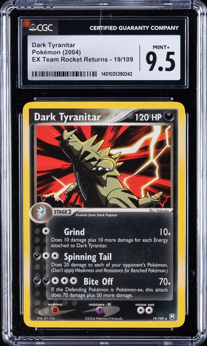 Dark Tyranitar, EX Team Rocket Returns, CGC 9.5