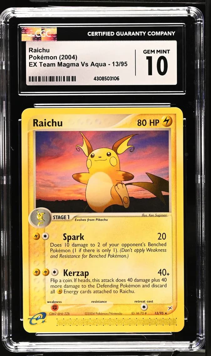 Raichu, EX Team Magma Vs Team Aqua, CGC 10