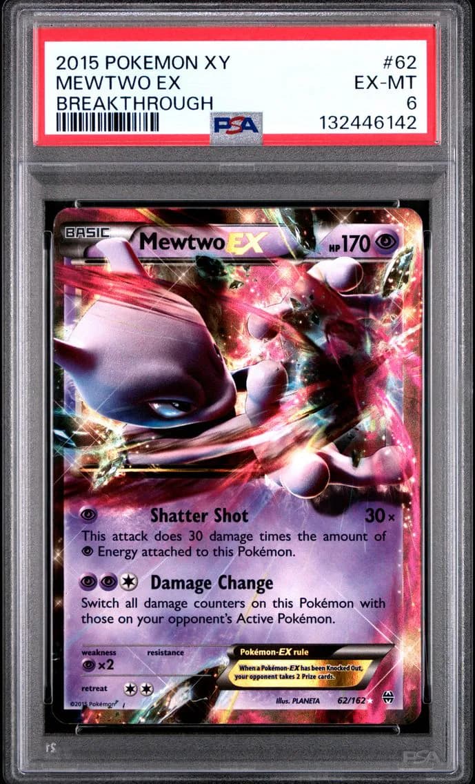 Mewtwo EX, XY Breakthrough, PSA 6
