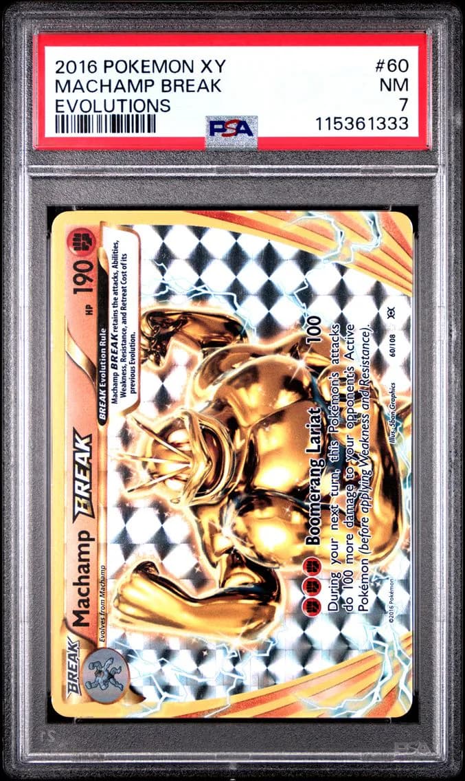 Machamp Break, XY Evolutions, PSA 7