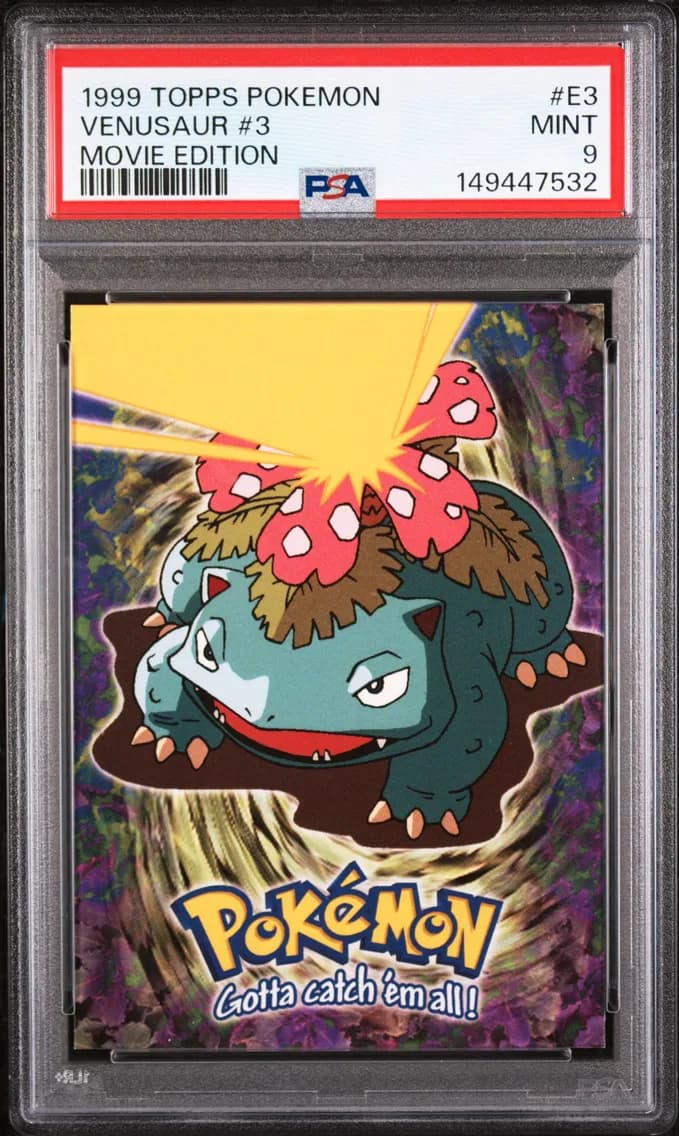 Venusaur, Topps Pokemon the Movie Edt, PSA 9