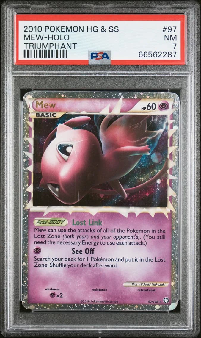 Mew-Holo, Heartgold & Soulsilver Triumphant, PSA 7