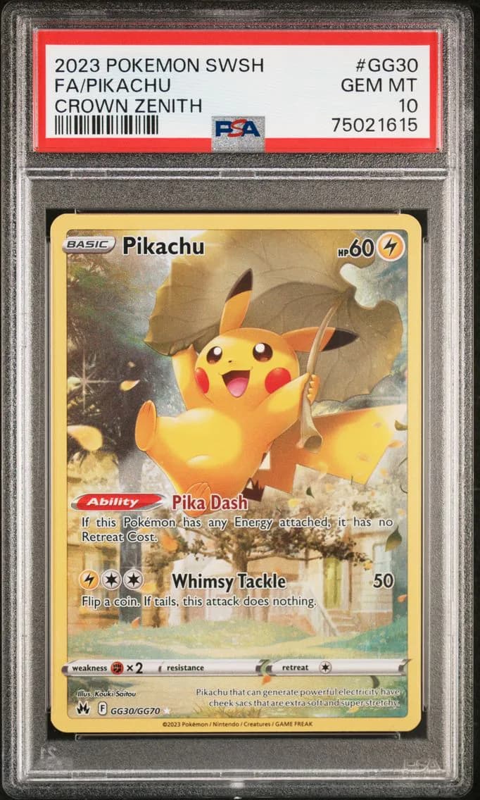 Pikachu, Sword and Shield Crown Zenith, PSA 10
