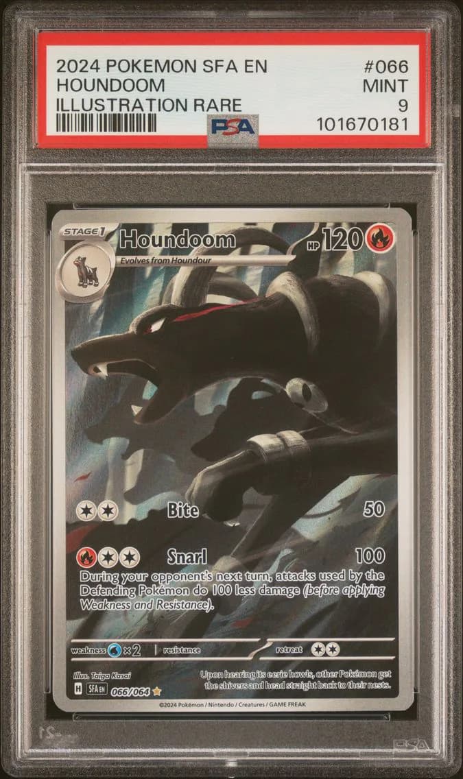 Houndoom, Shrouded Fable, PSA 9