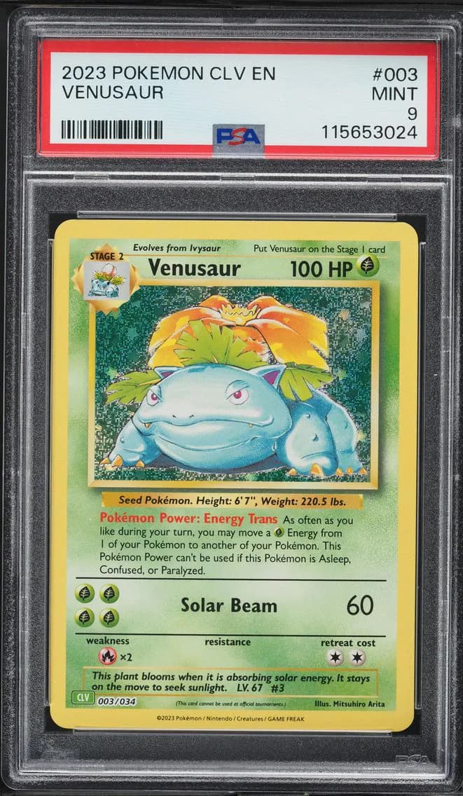 Venusaur, CLV-Trading Card Game Classic Venusaur & Lugia EX Deck, PSA 9