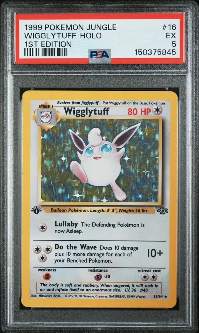 Wigglytuff-Holo 1st Edition, Jungle, PSA 5