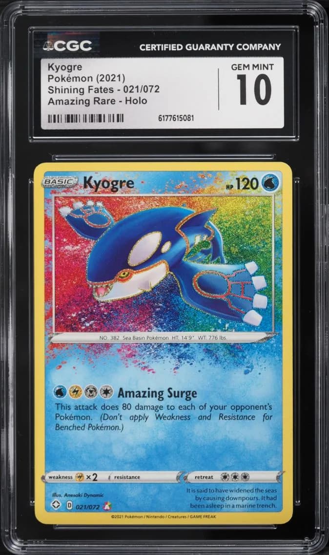 Kyogre, Shining Fates, CGC 10