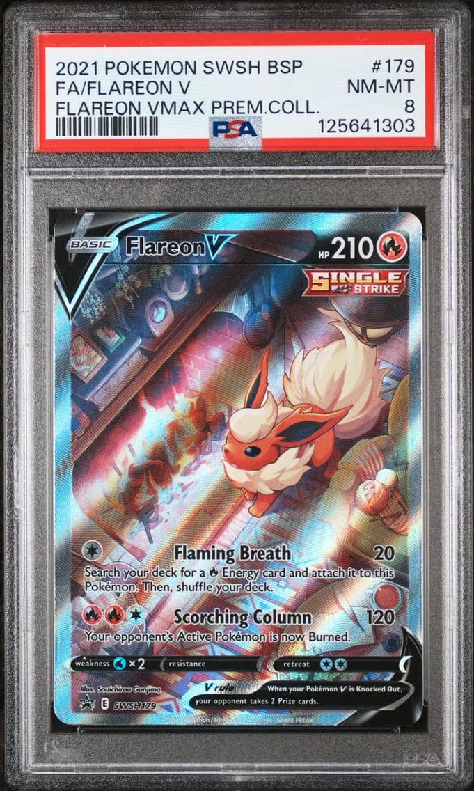 Flareon V, Swsh Black Star Promo, PSA 8