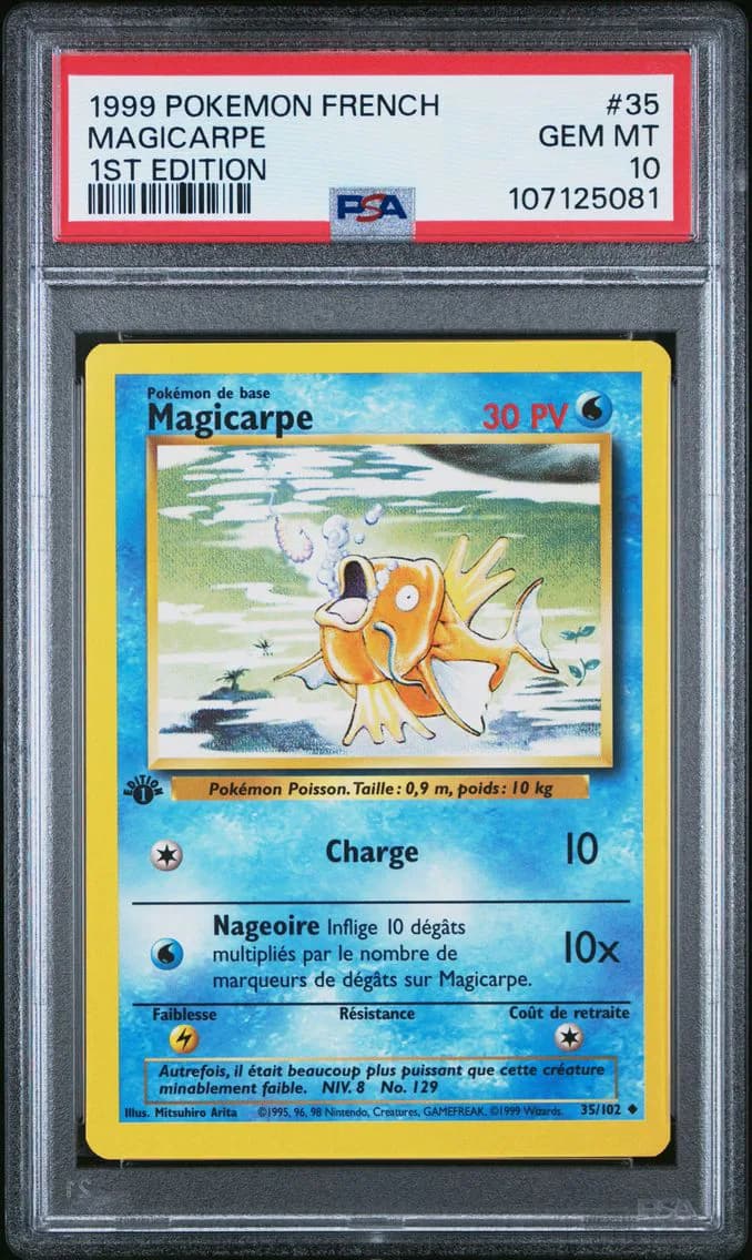 Magicarpe 1st Edition, French, PSA 10