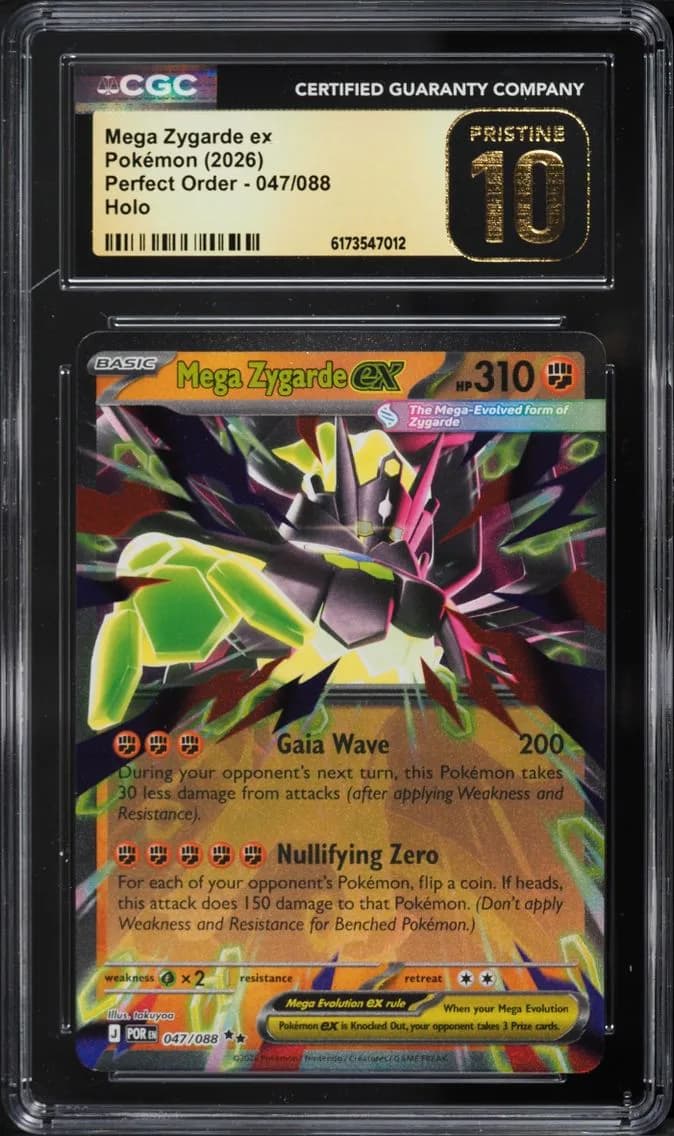 Mega Zygarde ex, Perfect Order, CGC 10