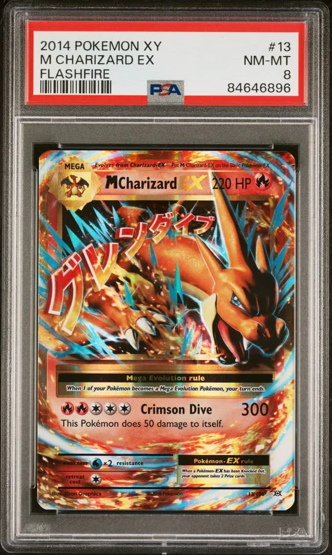 M Charizard EX, XY Flashfire, PSA 8