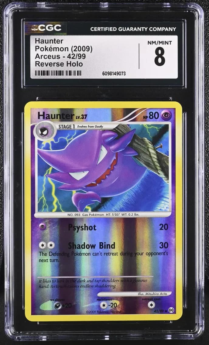 Haunter Reverse Holo, Arceus, CGC 8