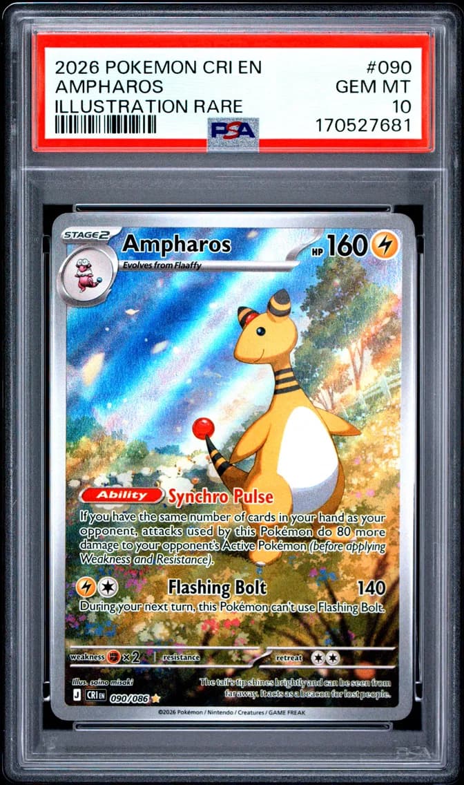 Ampharos, Chaos Rising, PSA 10